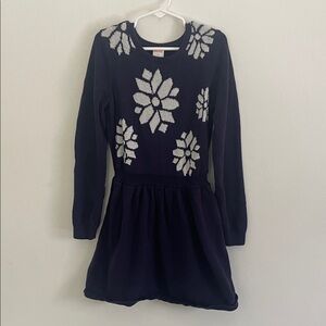 Gymboree Navy Blue and Silver Sweater Dress